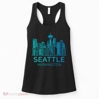 Seattle Washington Downtown Skyline Women's Tank Top thumb 0