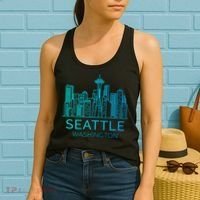 Seattle Washington Downtown Skyline Women's Tank Top thumb 2