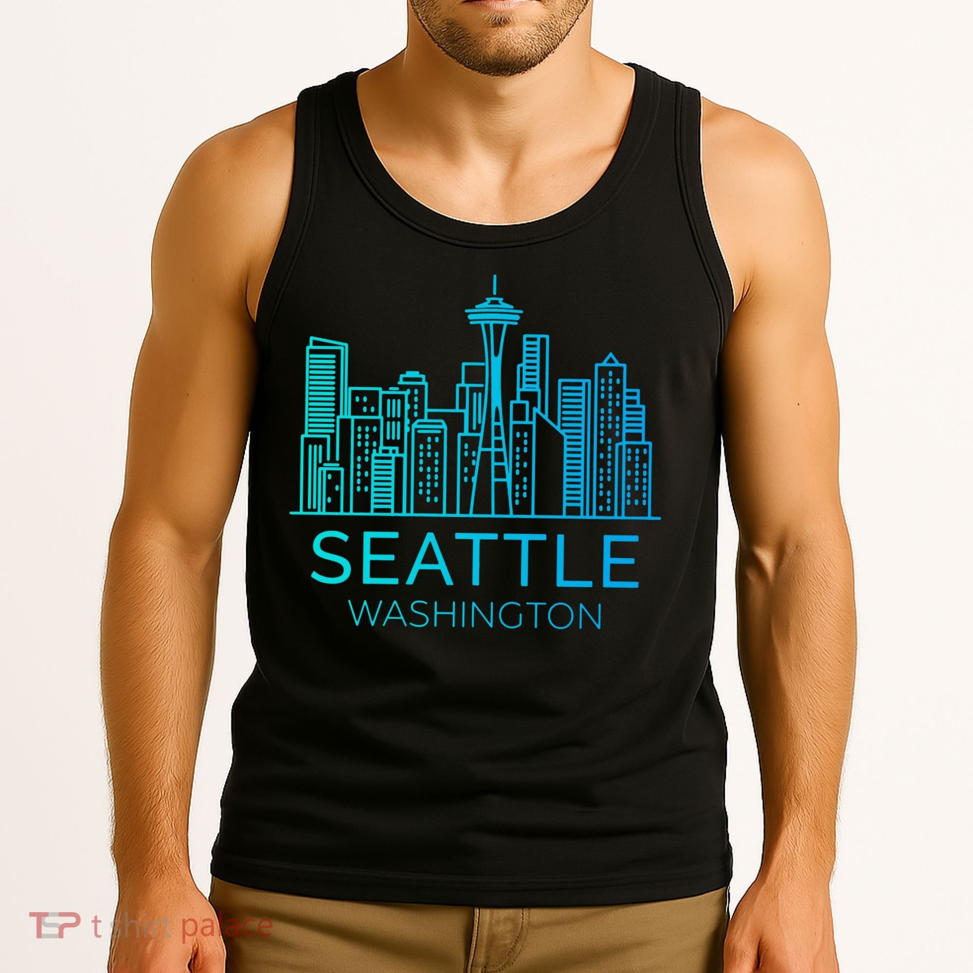 Seattle Washington Downtown Skyline Tank Top