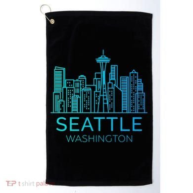 Seattle Washington Downtown Skyline Golf Towel