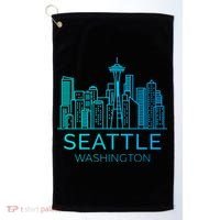 Seattle Washington Downtown Skyline Golf Towel thumb 0