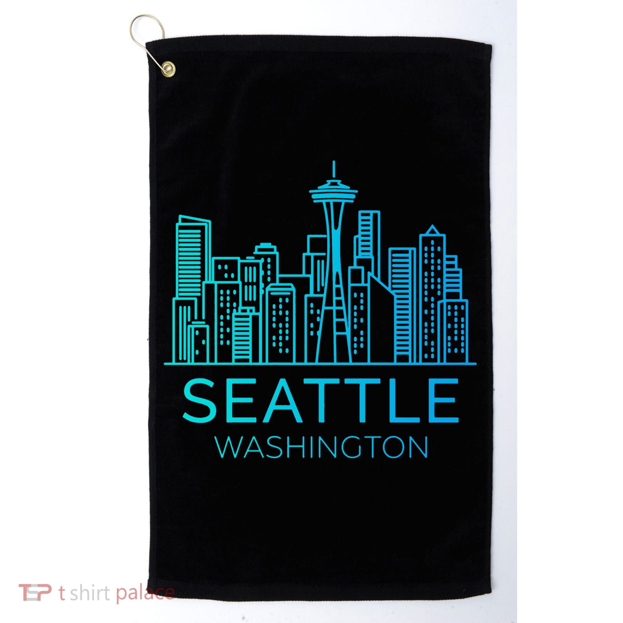 Seattle Washington Downtown Skyline Golf Towel