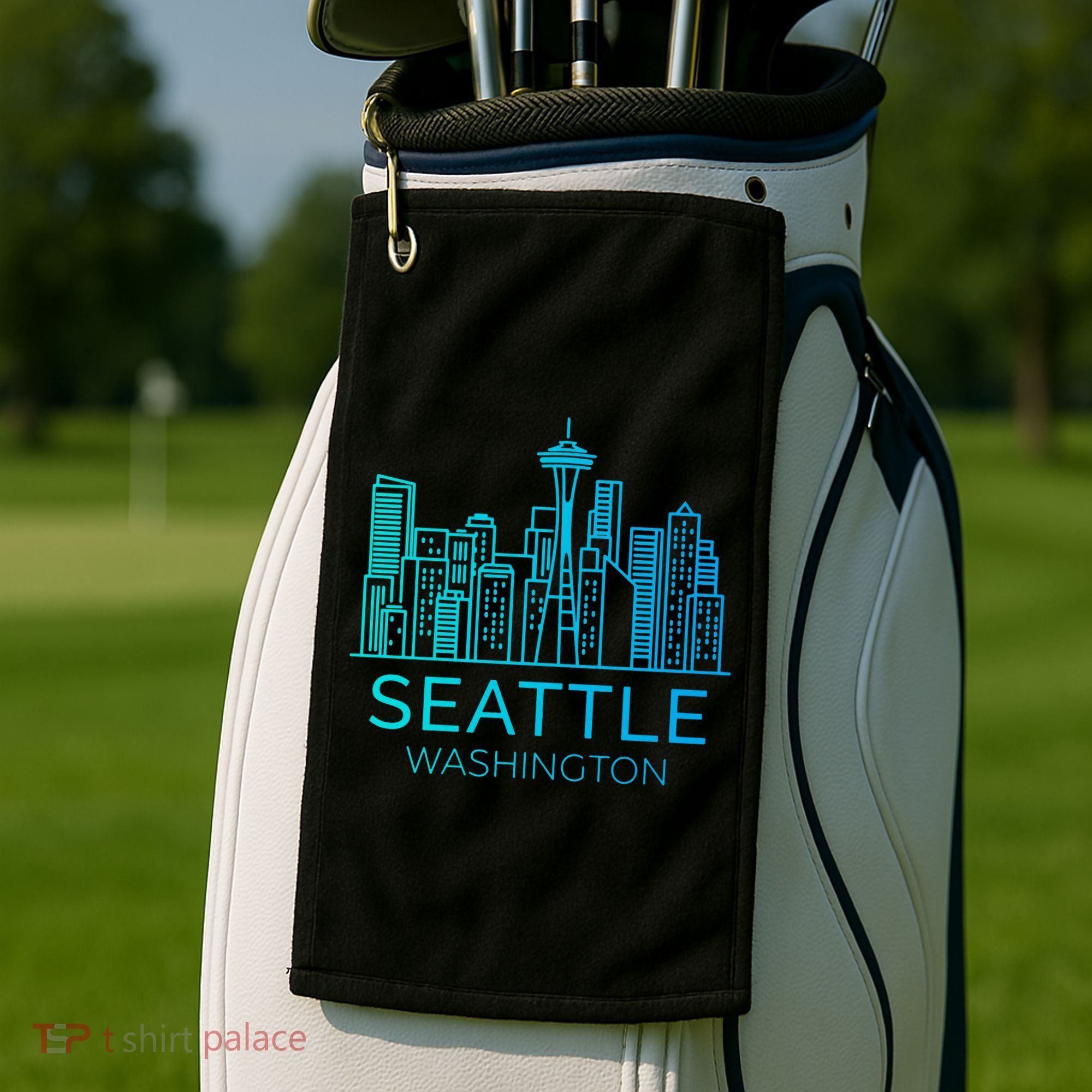 Seattle Washington Downtown Skyline Golf Towel