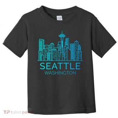Seattle Washington Downtown Skyline Toddler T-Shirt
