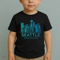 Seattle Washington Downtown Skyline Toddler T-Shirt thumb 2