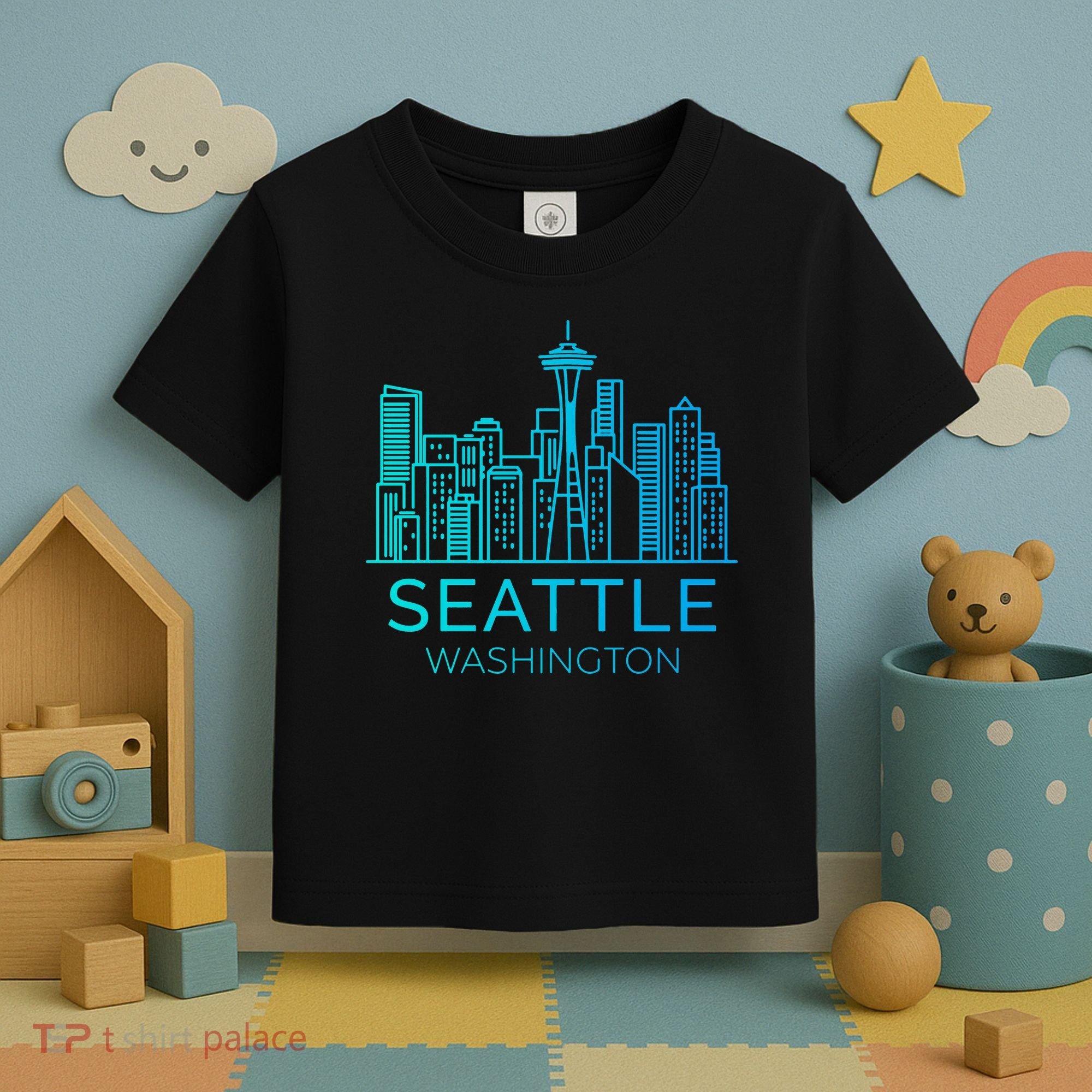 Seattle Washington Downtown Skyline Toddler T-Shirt