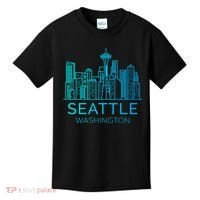 Seattle Washington Downtown Skyline Kids T-Shirt thumb 0