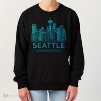 Seattle Washington Downtown Skyline Funny Gift Souvenir Funny Gift Women's Sweatshirt thumb 0