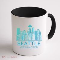 Seattle Washington Downtown Skyline Funny Gift Souvenir Funny Gift Coffee Mug thumb 1