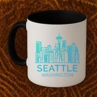 Seattle Washington Downtown Skyline Funny Gift Souvenir Funny Gift Coffee Mug thumb 2
