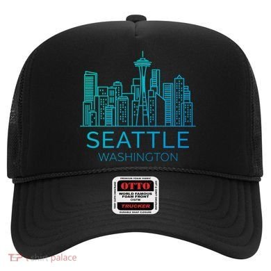 Seattle Washington Downtown Skyline Funny Gift Souvenir Funny Gift Hat