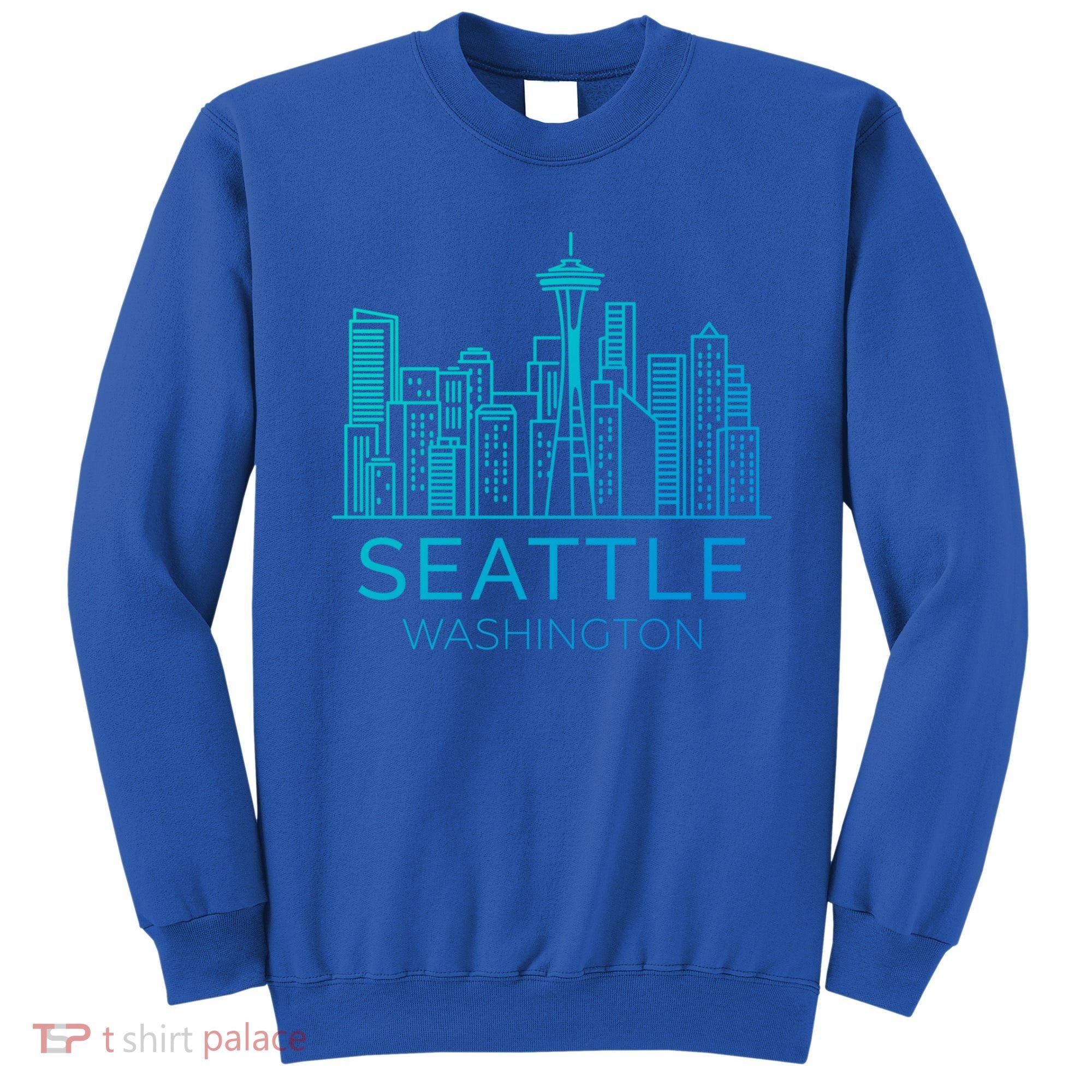 Seattle Washington Downtown Skyline Funny Gift Souvenir Funny Gift Sweatshirt