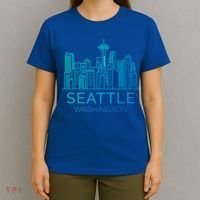 Seattle Washington Downtown Skyline Funny Gift Souvenir Funny Gift T-Shirt thumb 4