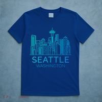 Seattle Washington Downtown Skyline Funny Gift Souvenir Funny Gift T-Shirt thumb 5