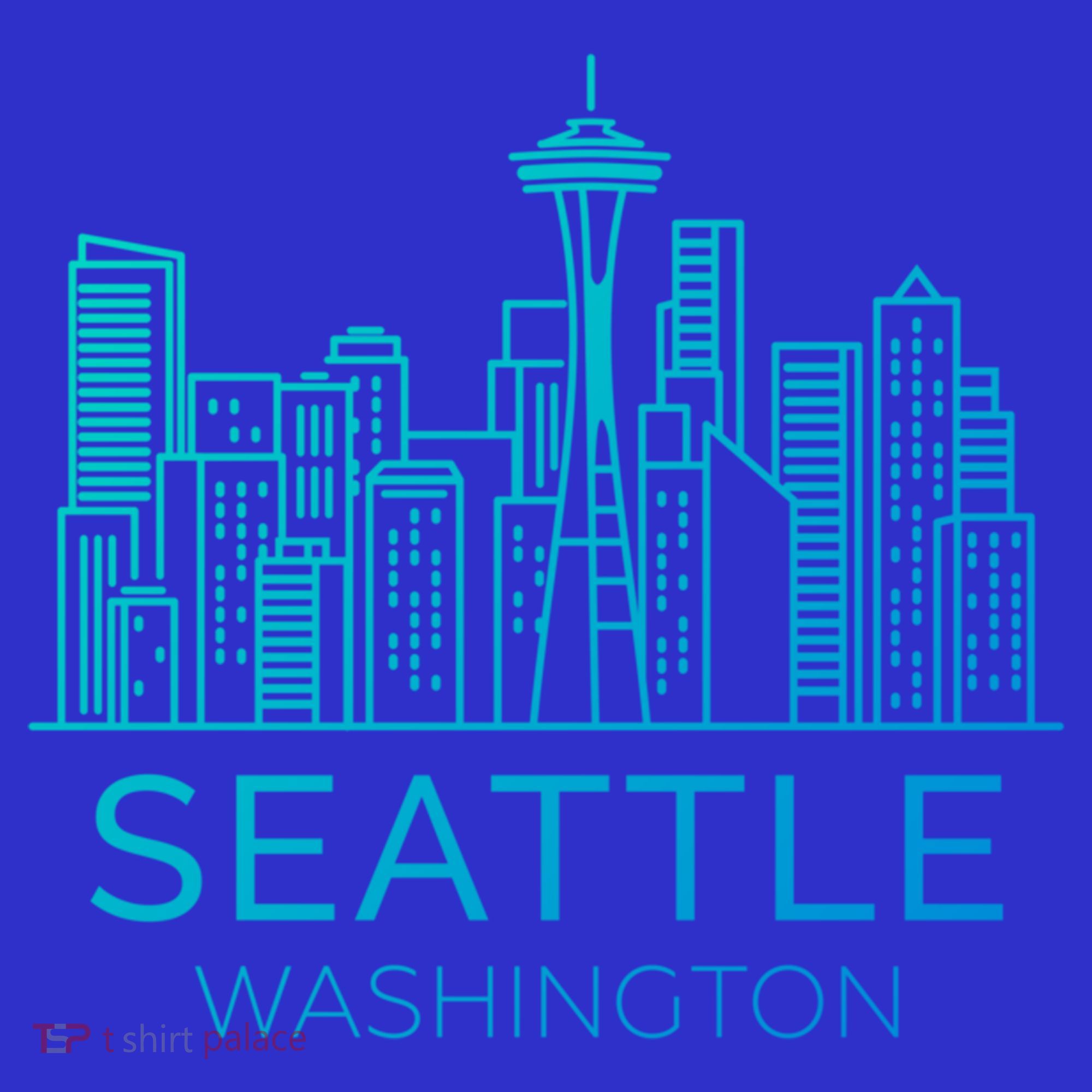 Seattle Washington Downtown Skyline Funny Gift Souvenir Funny Gift Polo