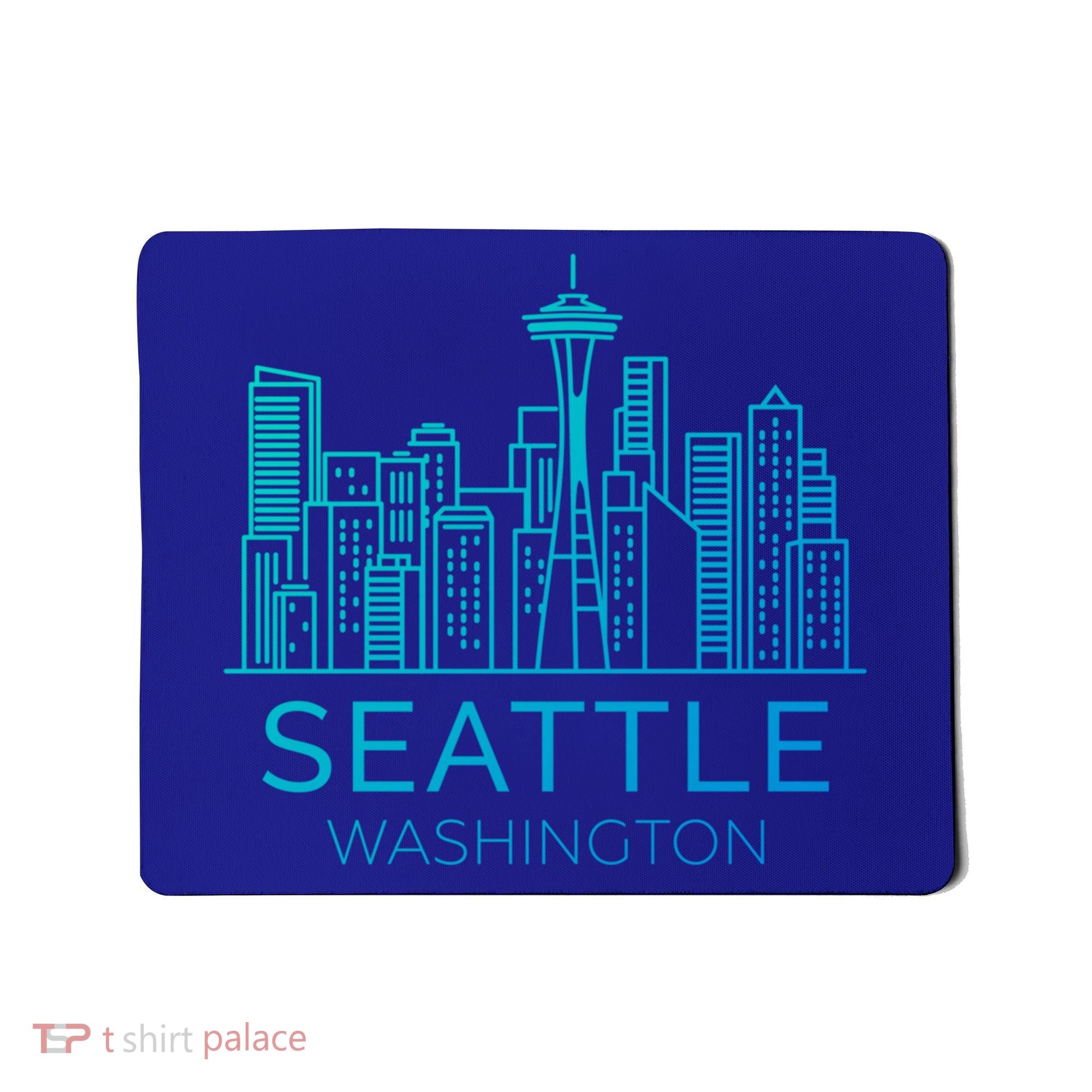 Seattle Washington Downtown Skyline Funny Gift Souvenir Funny Gift Mousepad