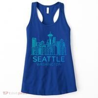 Seattle Washington Downtown Skyline Funny Gift Souvenir Funny Gift Women's Tank Top thumb 0