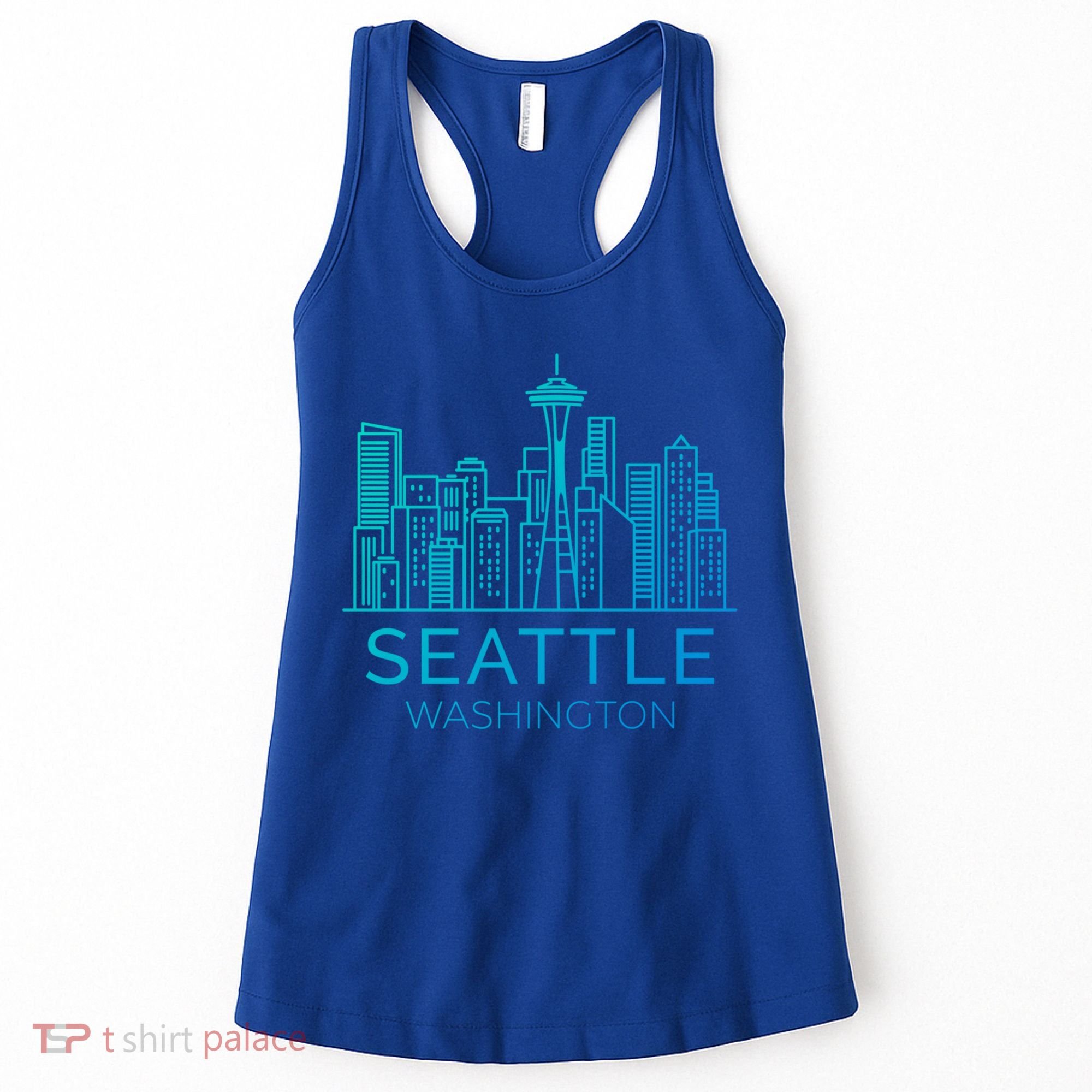 Seattle Washington Downtown Skyline Funny Gift Souvenir Funny Gift Women's Tank Top