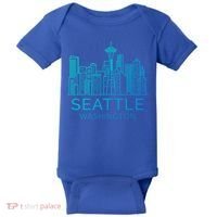 Seattle Washington Downtown Skyline Funny Gift Souvenir Funny Gift Baby Bodysuit thumb 0