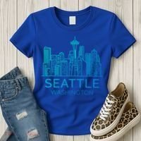 Seattle Washington Downtown Skyline Funny Gift Souvenir Funny Gift Women's T-Shirt thumb 3