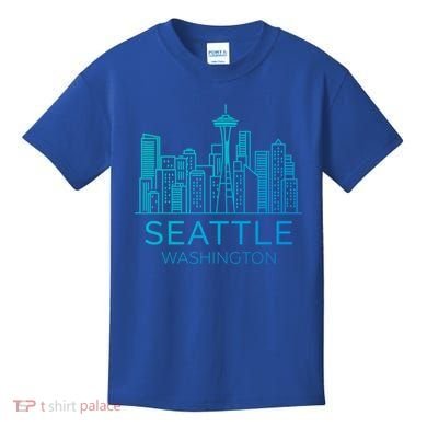 Seattle Washington Downtown Skyline Funny Gift Souvenir Funny Gift Kids T-Shirt