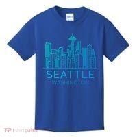 Seattle Washington Downtown Skyline Funny Gift Souvenir Funny Gift Kids T-Shirt thumb 0