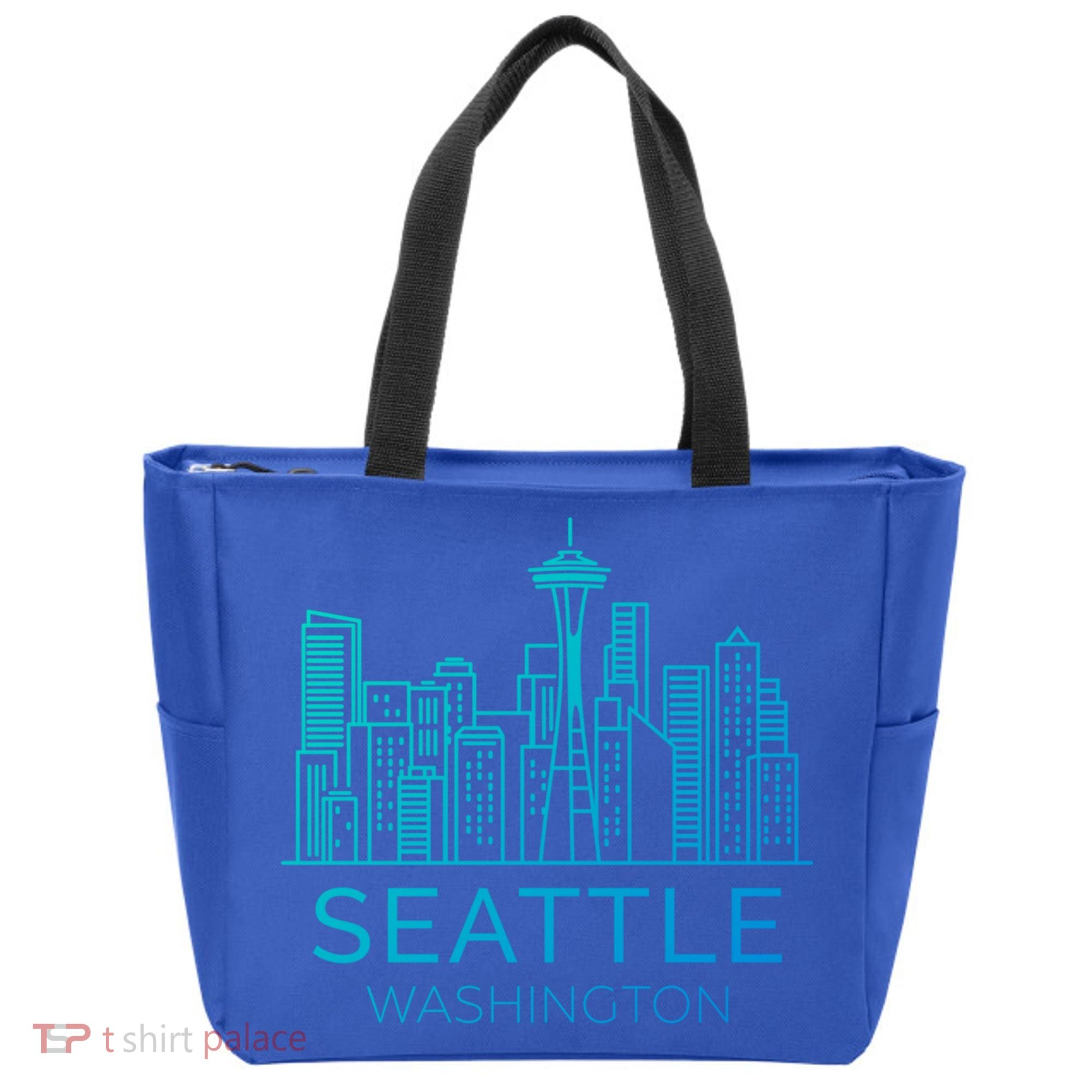 Seattle Washington Downtown Skyline Funny Gift Souvenir Funny Gift Tote Bag