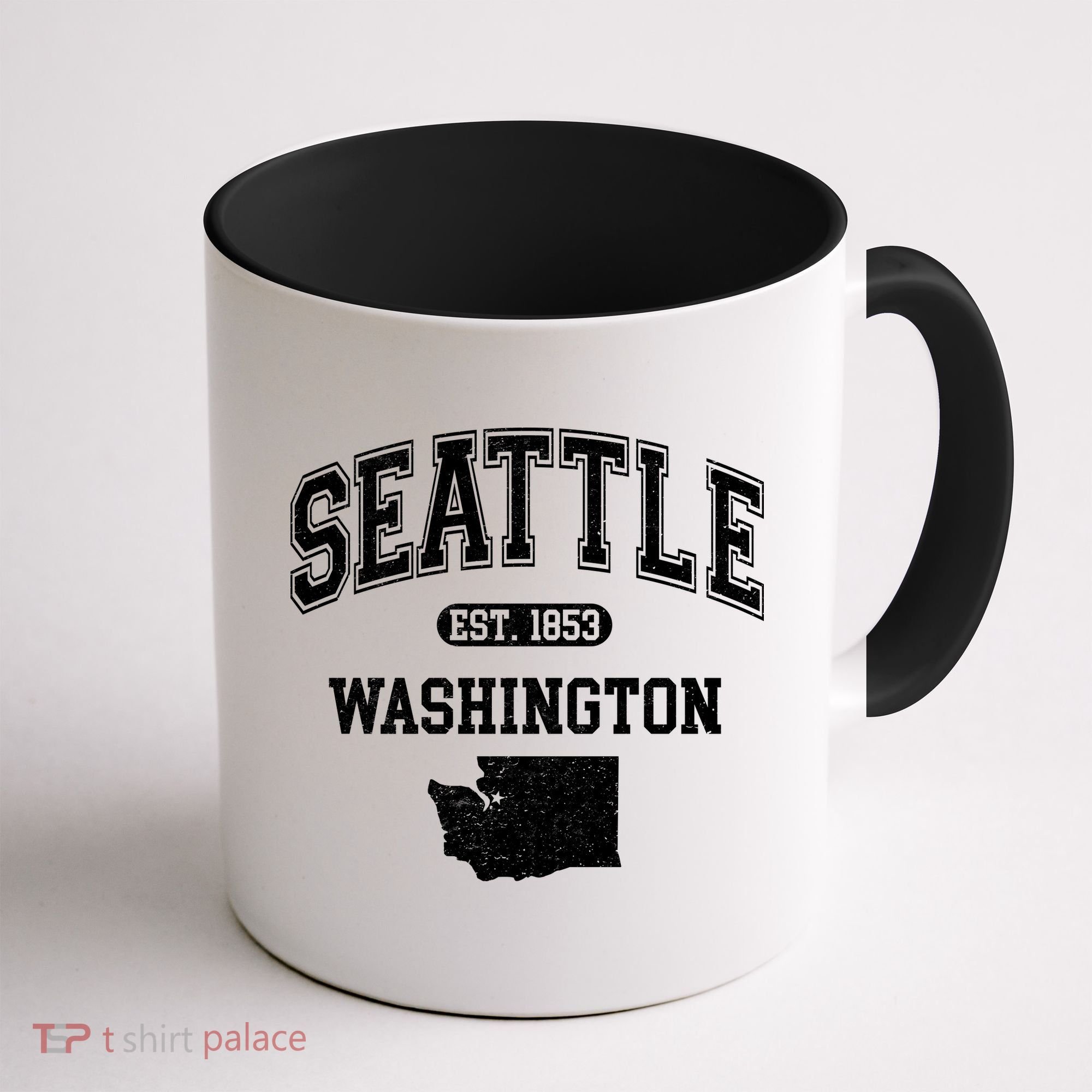 Seattle Washington Est 1853 Varsity Coffee Mug