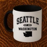 Seattle Washington Est 1853 Varsity Coffee Mug thumb 2
