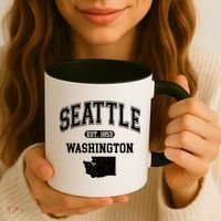 Seattle Washington Est 1853 Varsity Coffee Mug thumb 3