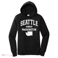 Seattle Washington Est 1853 Varsity Women's Hoodie thumb 0