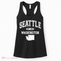 Seattle Washington Est 1853 Varsity Women's Tank Top thumb 0