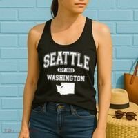 Seattle Washington Est 1853 Varsity Women's Tank Top thumb 2