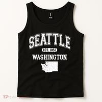 Seattle Washington Est 1853 Varsity Tank Top thumb 2