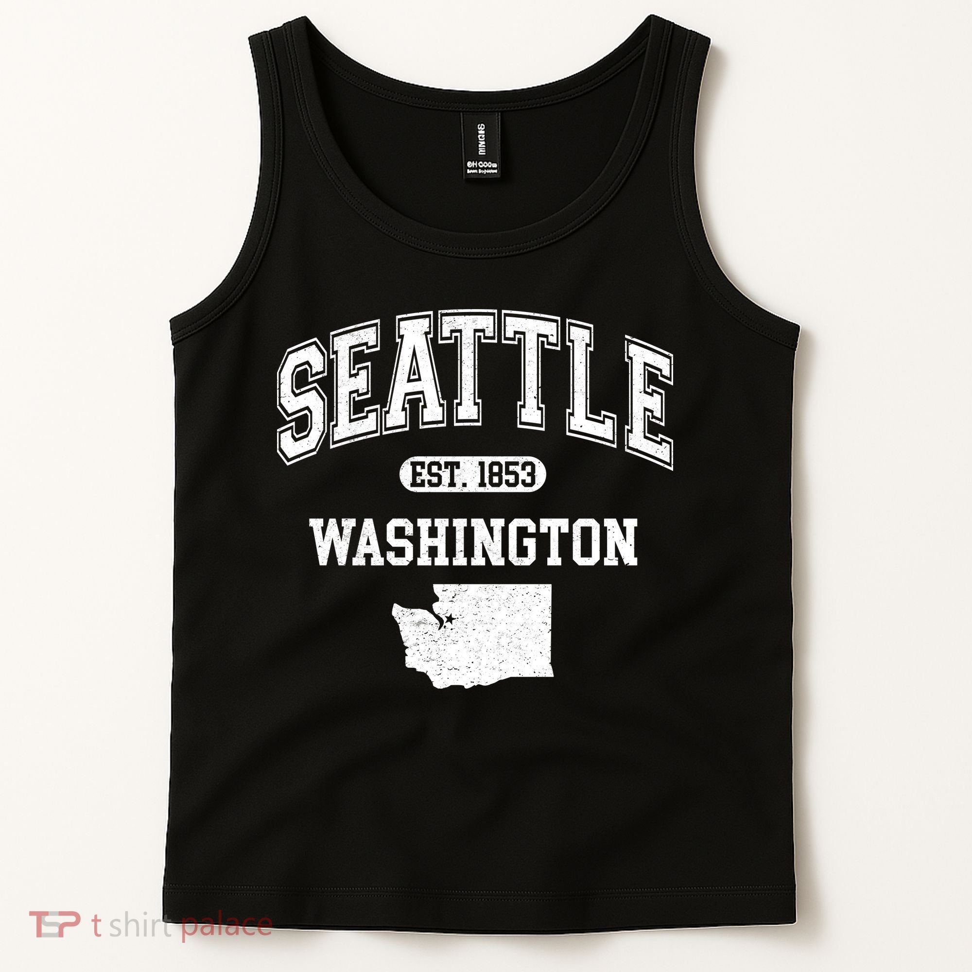 Seattle Washington Est 1853 Varsity Tank Top