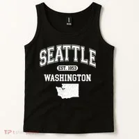 Seattle Washington Est 1853 Varsity Tank Top thumb 2
