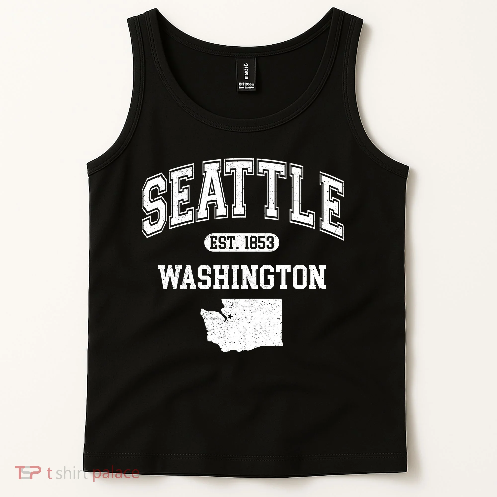 Seattle Washington Est 1853 Varsity Tank Top
