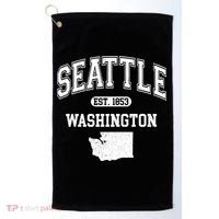 Seattle Washington Est 1853 Varsity Golf Towel thumb 0
