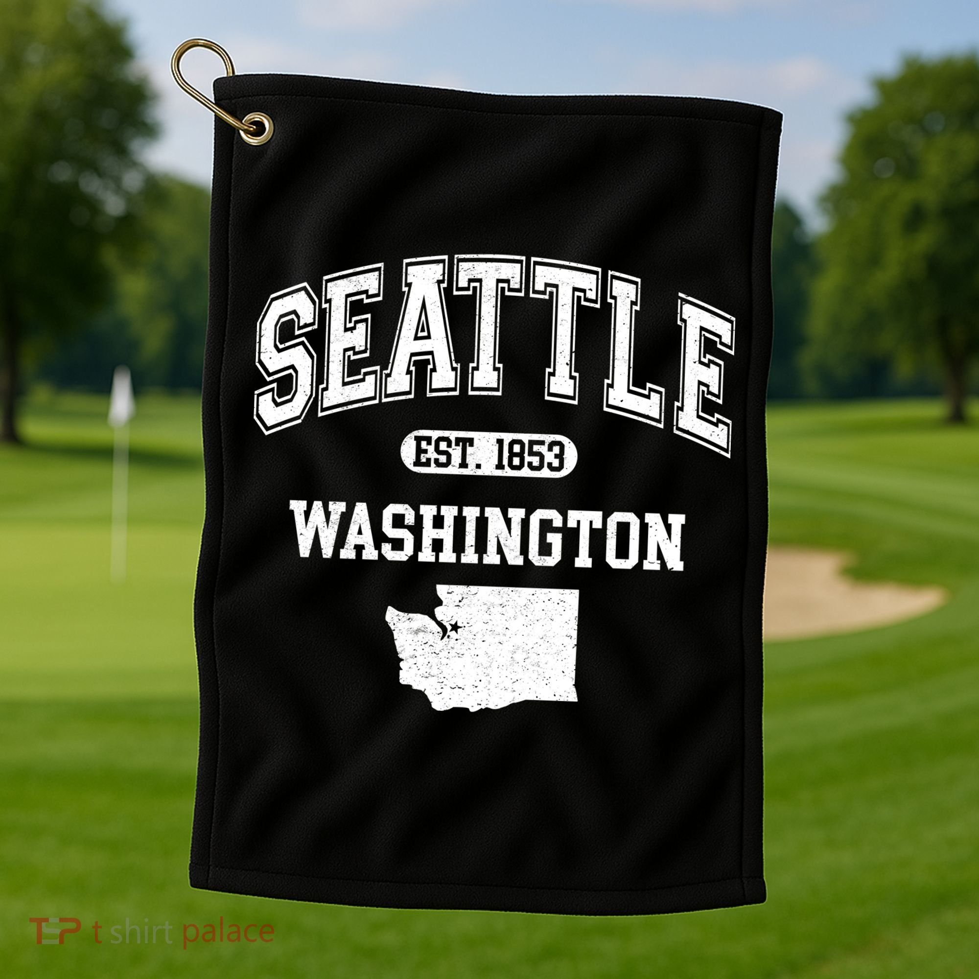 Seattle Washington Est 1853 Varsity Golf Towel
