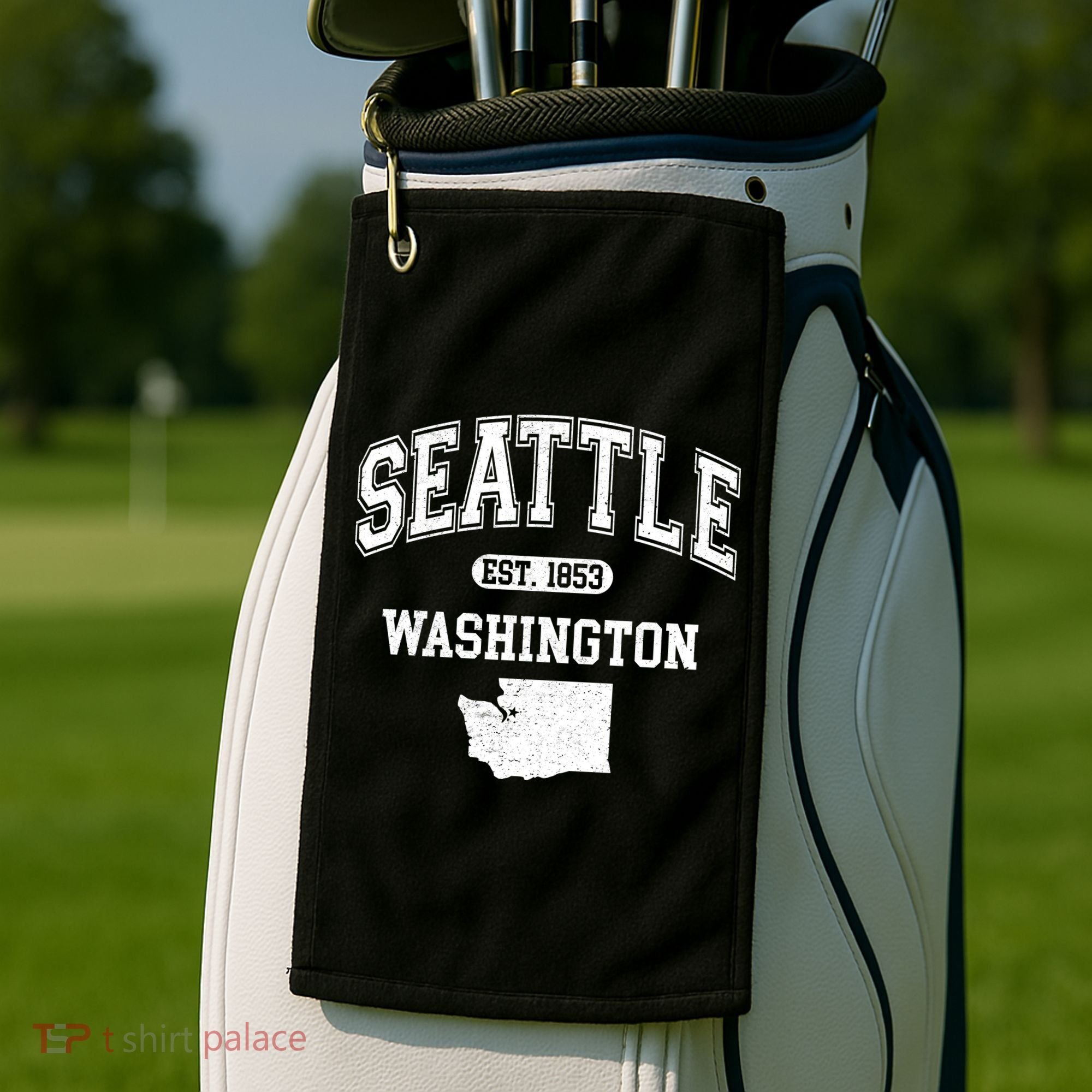 Seattle Washington Est 1853 Varsity Golf Towel