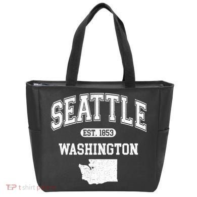 Seattle Washington Est 1853 Varsity Tote Bag