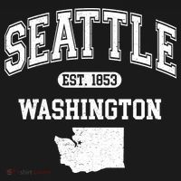 Seattle Washington Est 1853 Varsity Tote Bag thumb 4