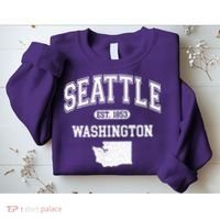 Seattle Washington Est 1853 Varsity Sweatshirt thumb 2