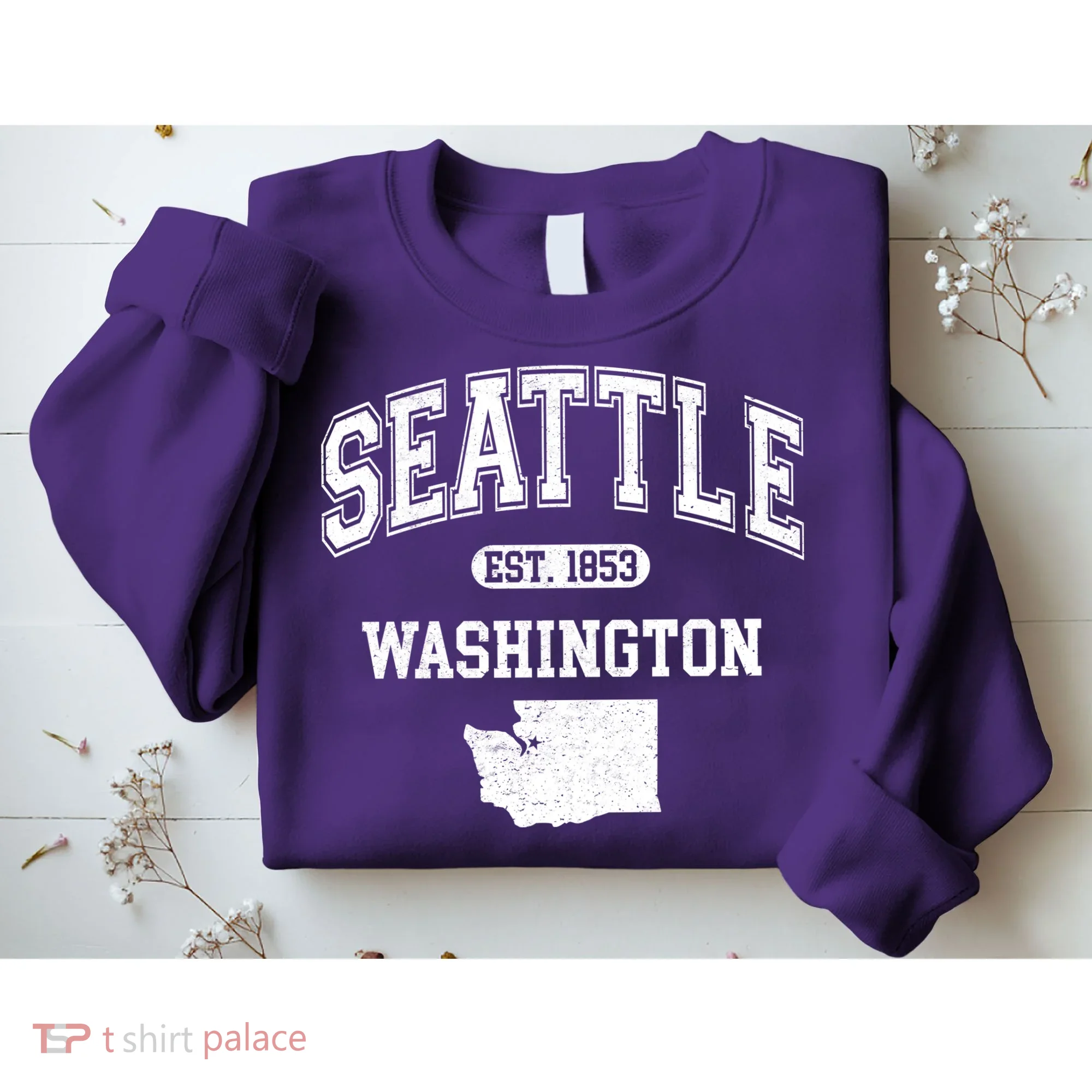 Seattle Washington Est 1853 Varsity Sweatshirt
