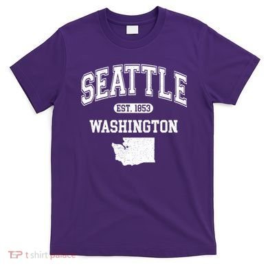 Seattle Washington Est 1853 Varsity T-Shirt
