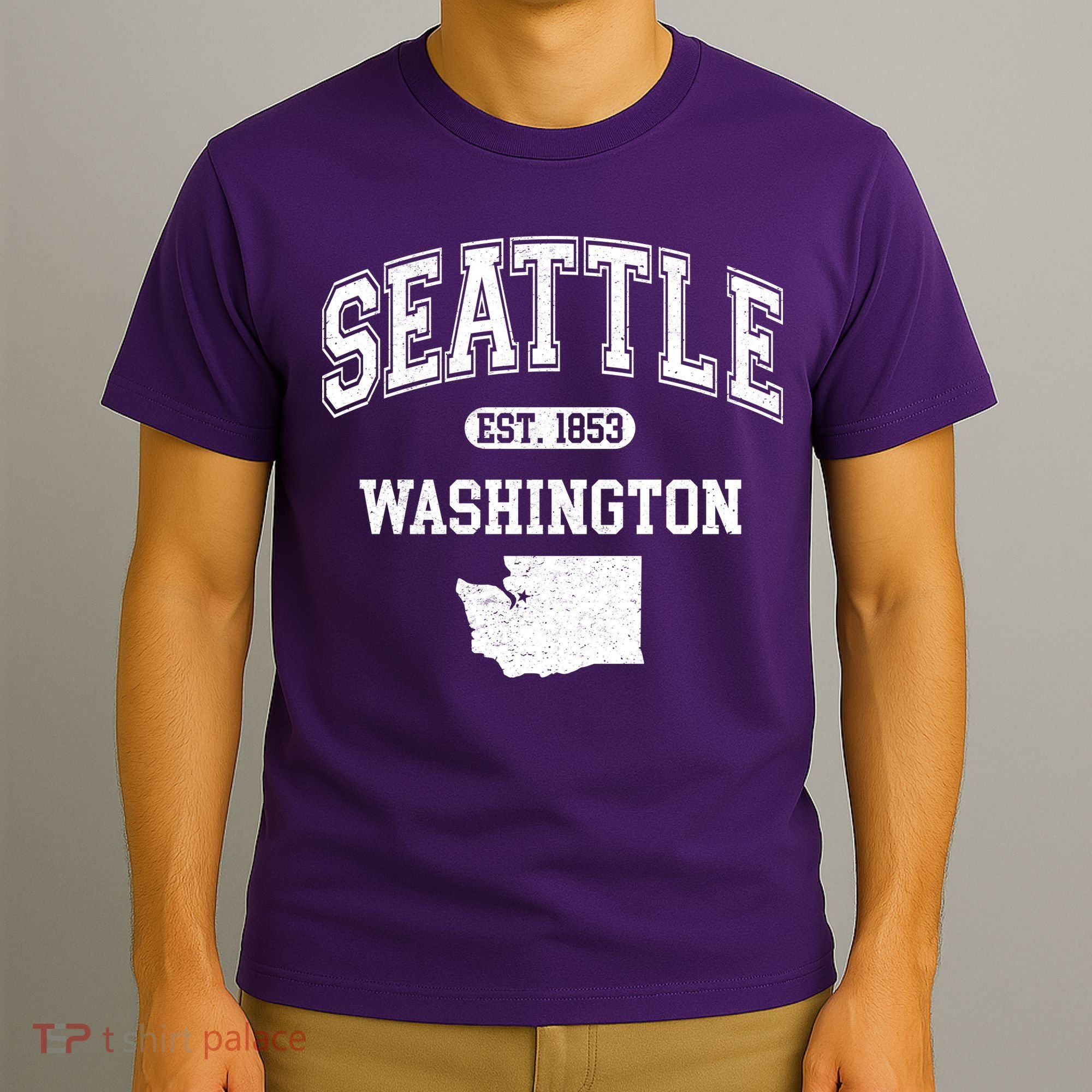 Seattle Washington Est 1853 Varsity T-Shirt