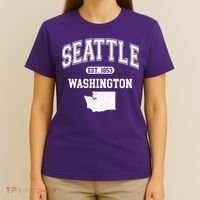 Seattle Washington Est 1853 Varsity T-Shirt thumb 4