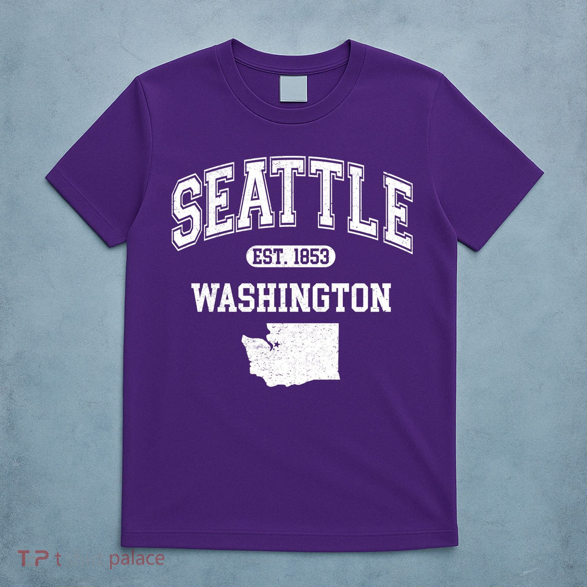 Seattle Washington Est 1853 Varsity T-Shirt