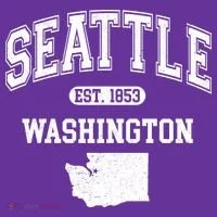 Seattle Washington Est 1853 Varsity Button thumb 1