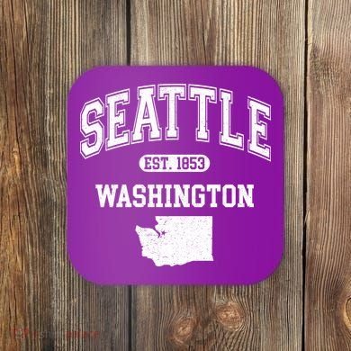 Seattle Washington Est 1853 Varsity Coaster